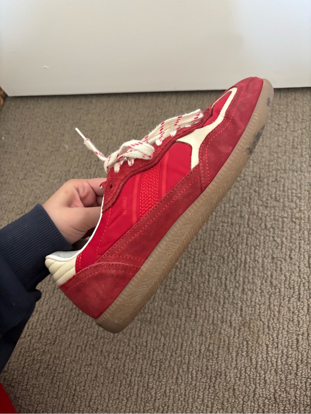 Alohas Rife red panelled nylon and suede sneakers - Picture 8 of 13